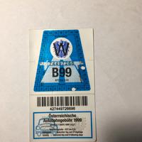 vignetta adesiva autostrada austriaca del 1999