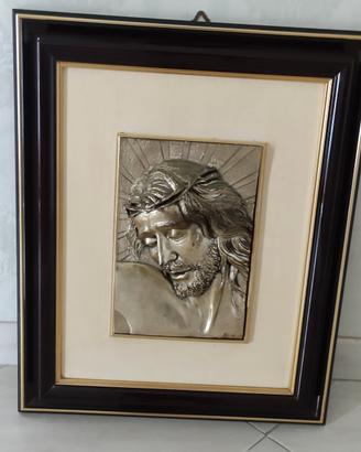 Quadro in rilievo volto di Cristo 