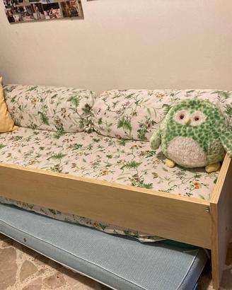 Letto singolo con secondo letto estraibile