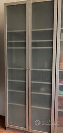 Ante Billy Ikea vetro e ripiani grigio argento