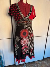 Vestito longuette Desigual viscosa cotone