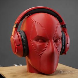Busto deadpool porta cuffie stampato in 3d