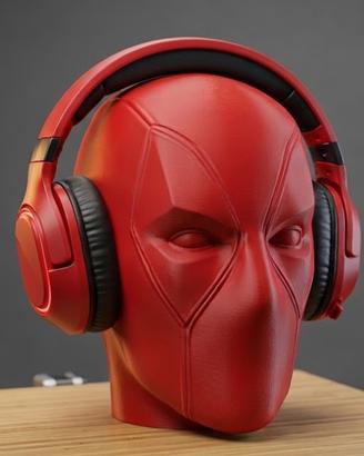 Busto deadpool porta cuffie stampato in 3d