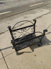 porta legna ferro battuto