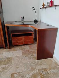 Scrivania Angolare Artigianale Legno