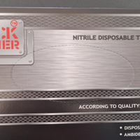 Guanti in nitrile nero tutte le misure extra forti