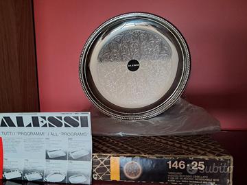 Alessi "Mercurio" vassoio rotondo cesellato 