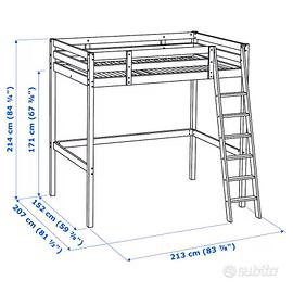 letto matrimoniale a soppalco Stora Ikea