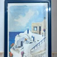 QUADRO CON STAMPA DIPINTA A MANO