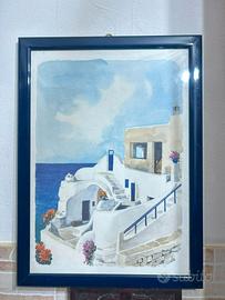 QUADRO CON STAMPA DIPINTA A MANO