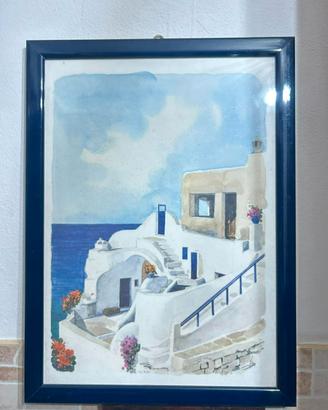 QUADRO CON STAMPA DIPINTA A MANO