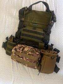 Gilet tattico/plate carrier tasche utility