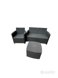 Poltrona, divanetto, tavolo, scivolo, ombrellone