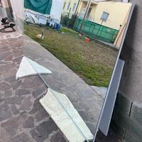 Specchio grande con luci LED