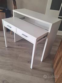 Consolle/scrivania estraibile bianca