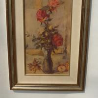 Stampa con cornice e vetro " VASO DI FIORI "