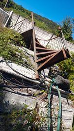 scala a chiocciola in ferro, da verniciare