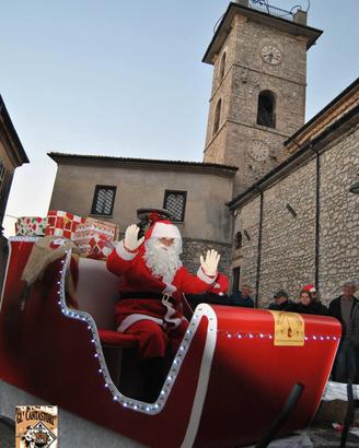 SLITTA BABBO NATALE ARTIGIANALE  PRONTA PER EVENTI