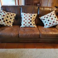 DIVANO STILE CHESTERFIELD - IN PELLE NATURALE