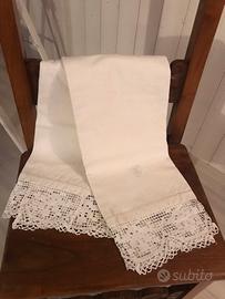 Asciugamano antico L122xh72 cm con bordo