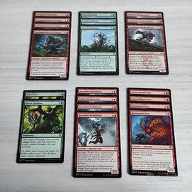 Mazzo carte Magic Verde e Rosso ARRUOLARE mtg