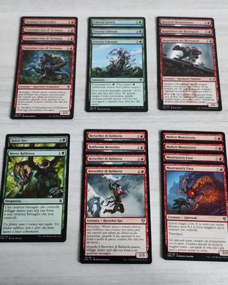 Mazzo carte Magic Verde e Rosso ARRUOLARE mtg
