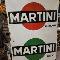 Insegna smaltata pubblicitaria Martini Vermouth