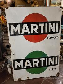 Insegna smaltata pubblicitaria Martini Vermouth