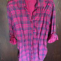 Camicia fucsia a quadri