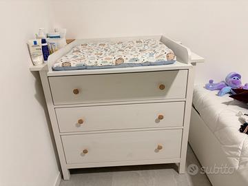 Cassettiera Ikea hemnes bianca con fasciatoio