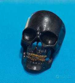 Anello ring gotico gothic teschio skull mis. 8