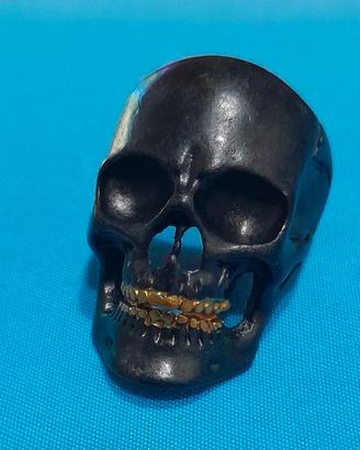 Anello ring gotico gothic teschio skull mis. 8