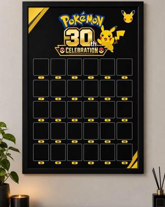 Quadro raccolta 30 Pikachu - Pokemon