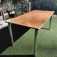 Tavolo in legno gambe in acciaio 154x80x74