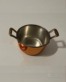 mini casseruola in rame Ruffoni due manici 14 cm