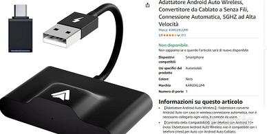 Adattatore Andrid Auto Wireless