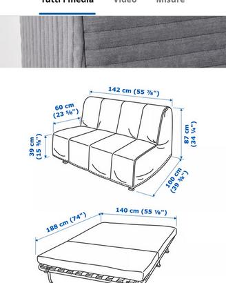 Divano letto Ikea tenuto bene
