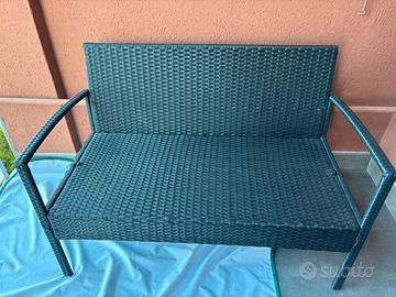 Set mobili da giardino rattan nero solo ritiro