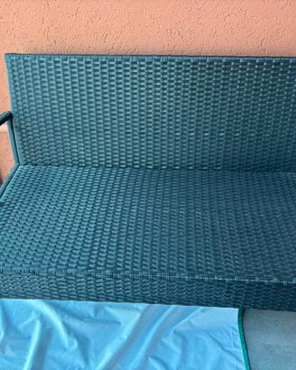 Set mobili da giardino rattan nero solo ritiro