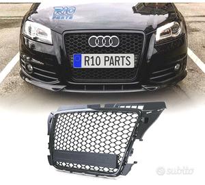 GRIGLIA AUDI A3 8P 08-12 LOOK RS3 NERO LUCIDO