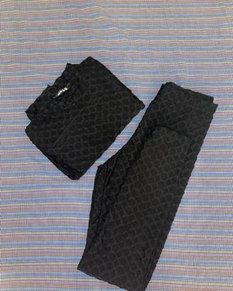 Set tuta sportiva nera TG S/XS