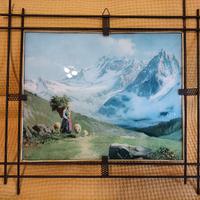 quadro su vetro soggetto bucolico vintage