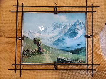 quadro su vetro soggetto bucolico vintage