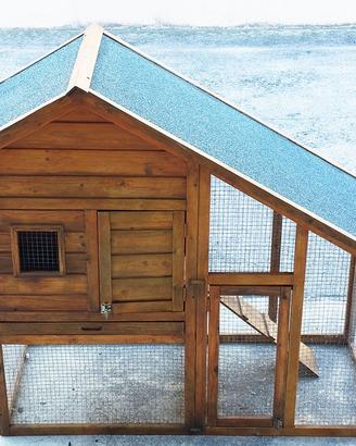 Casetta in legno per conigli, cavie, polli