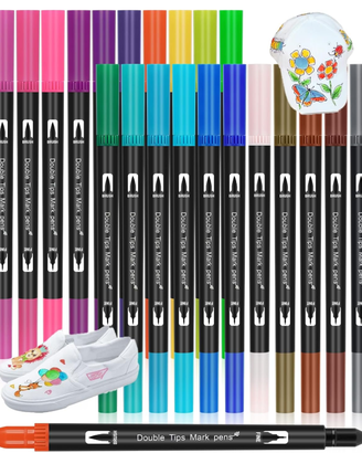 Set 24 Pennarelli per Stoffa Lavabili – Colori Viv