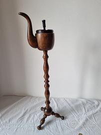 posacenere free standing vintage pipa legno