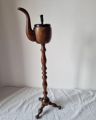 posacenere free standing vintage pipa legno