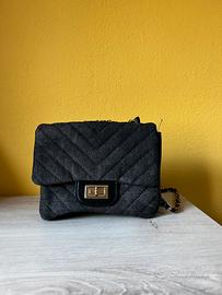 Borsa nera in jeans