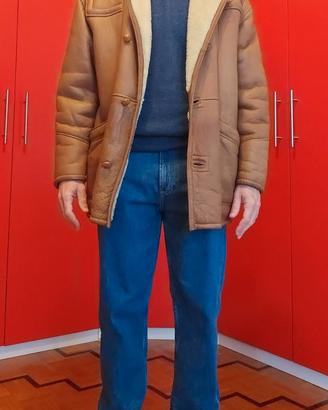 Giacca Giubbotto Montone Shearling uomo come nuovo