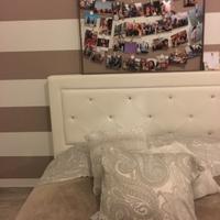 letto contenitore bianco in pelle